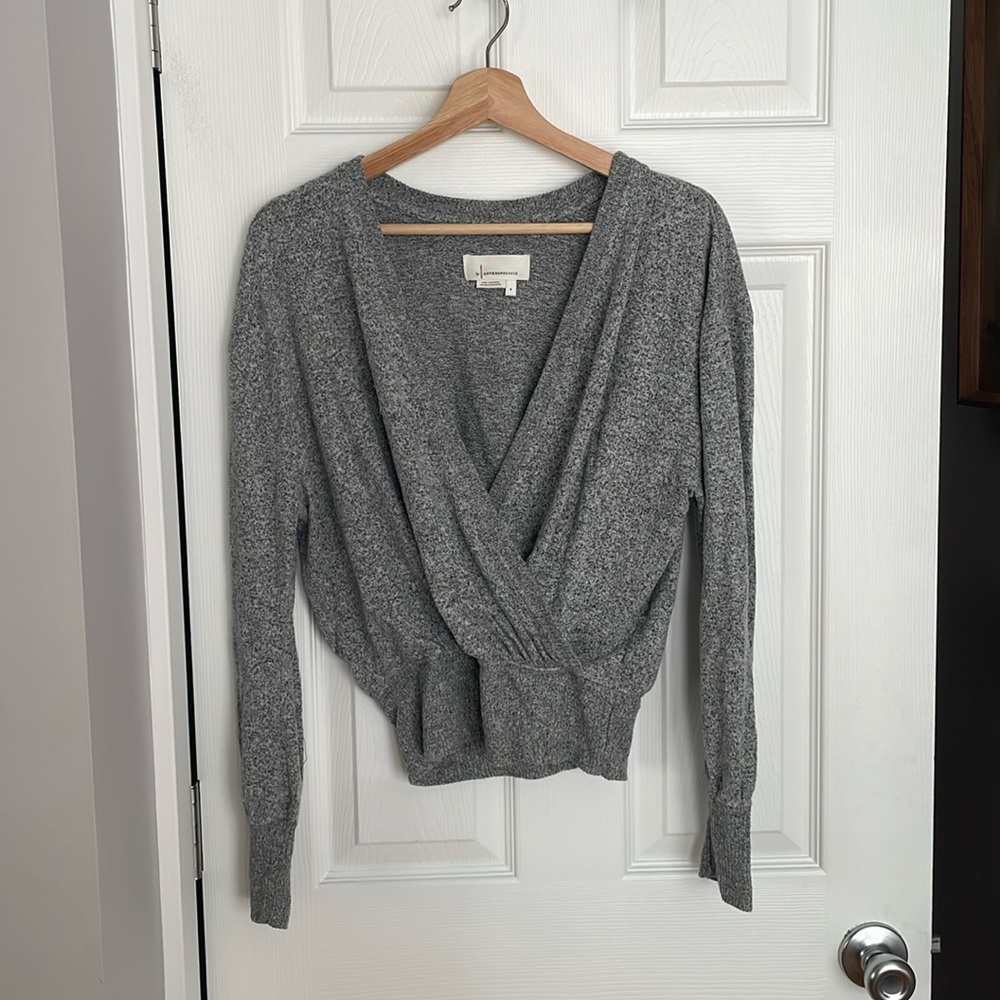 Anthropologie crossover sweater